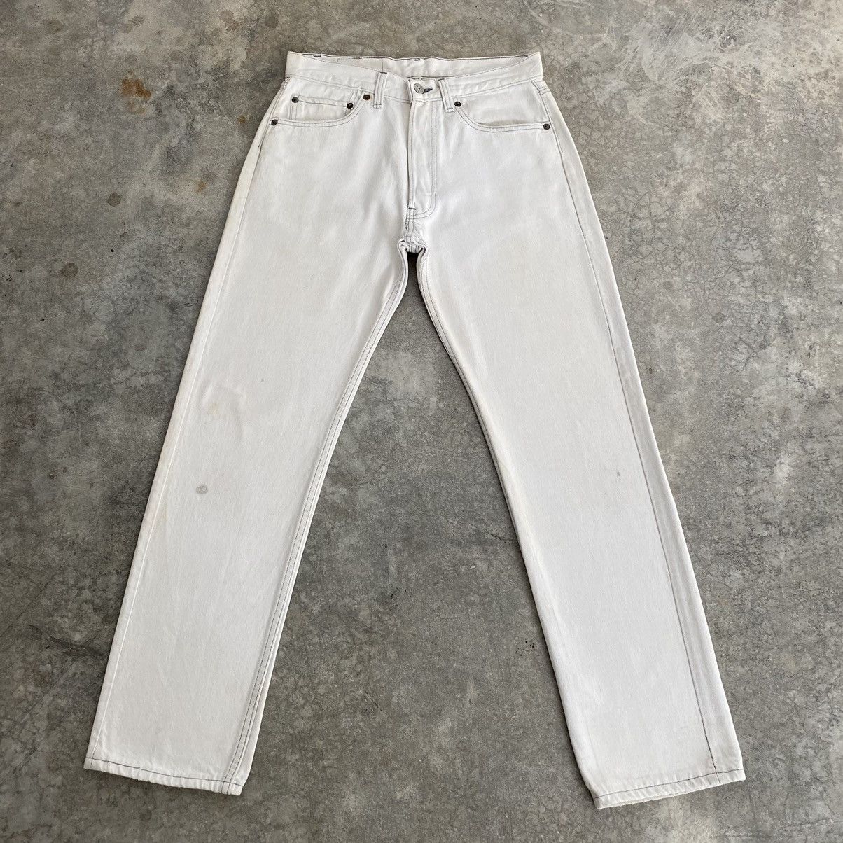 Levi's Size 29x29.5 Vintage 1985 Levis 501 White Jeans Size US 29 - 1 Thumbnail