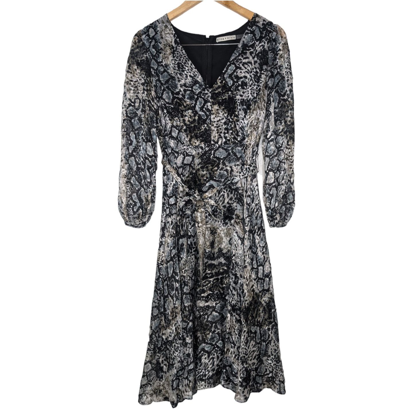 Alice + Olivia Alice + Olivia Coco Burnout Midi Dress Size S / US 4 / IT 40 - 3 Thumbnail