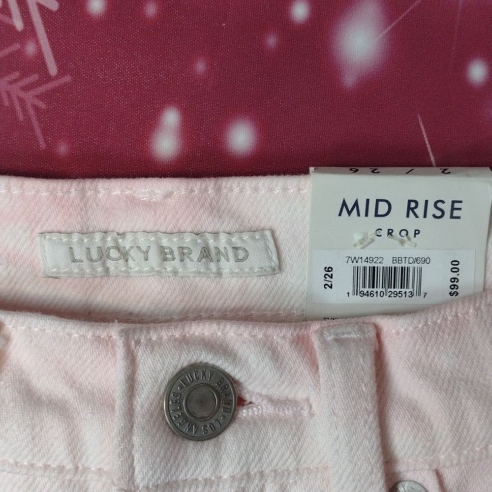 Lucky Brand Lucky brand pink tie dye ava mid rise crop jeans size 2/26 Size 26" / US 2 / IT 38 - 3 Thumbnail