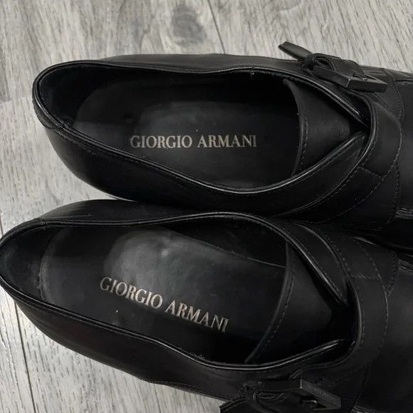 Giorgio Armani Giorgio Armani Classic Leather Buckle Strap Shoes Size US 10.5 / EU 43-44 - 6 Thumbnail