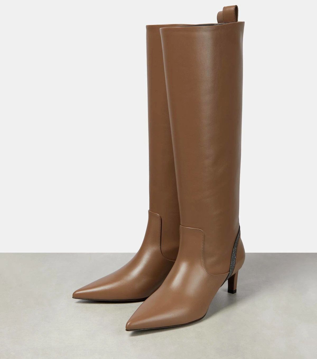 Brunello Cucinelli o1y0725 Leather Boots in Brown Size US 7 / IT 37 - 2 Thumbnail