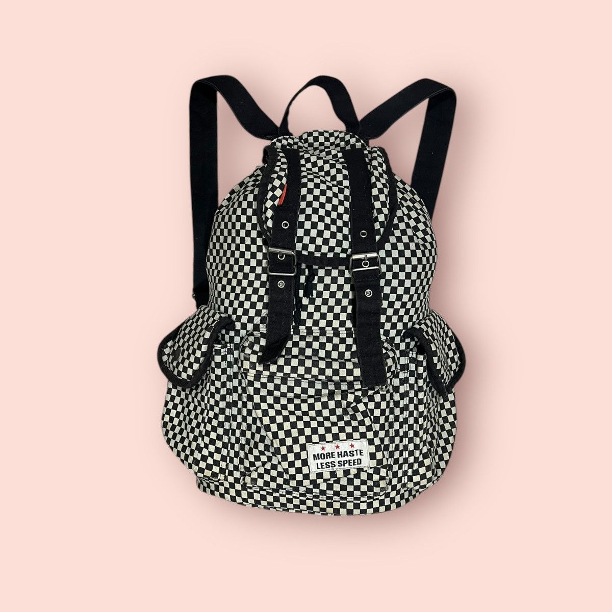 Vintage VINTAGE JAPAN DESIGN CHECKERED CANVAS BACKPACK / RUCKSACK Size ONE SIZE - 1 Thumbnail