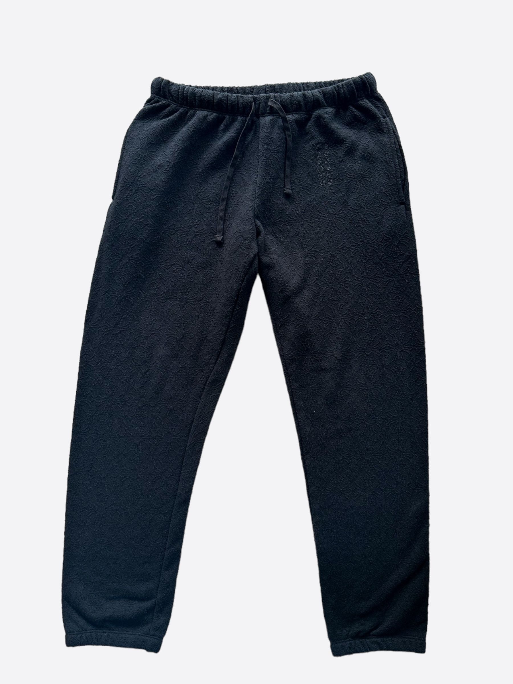 image of Chrome Hearts Black Cross Jacquard Sweatpants, Men's (Size 34)