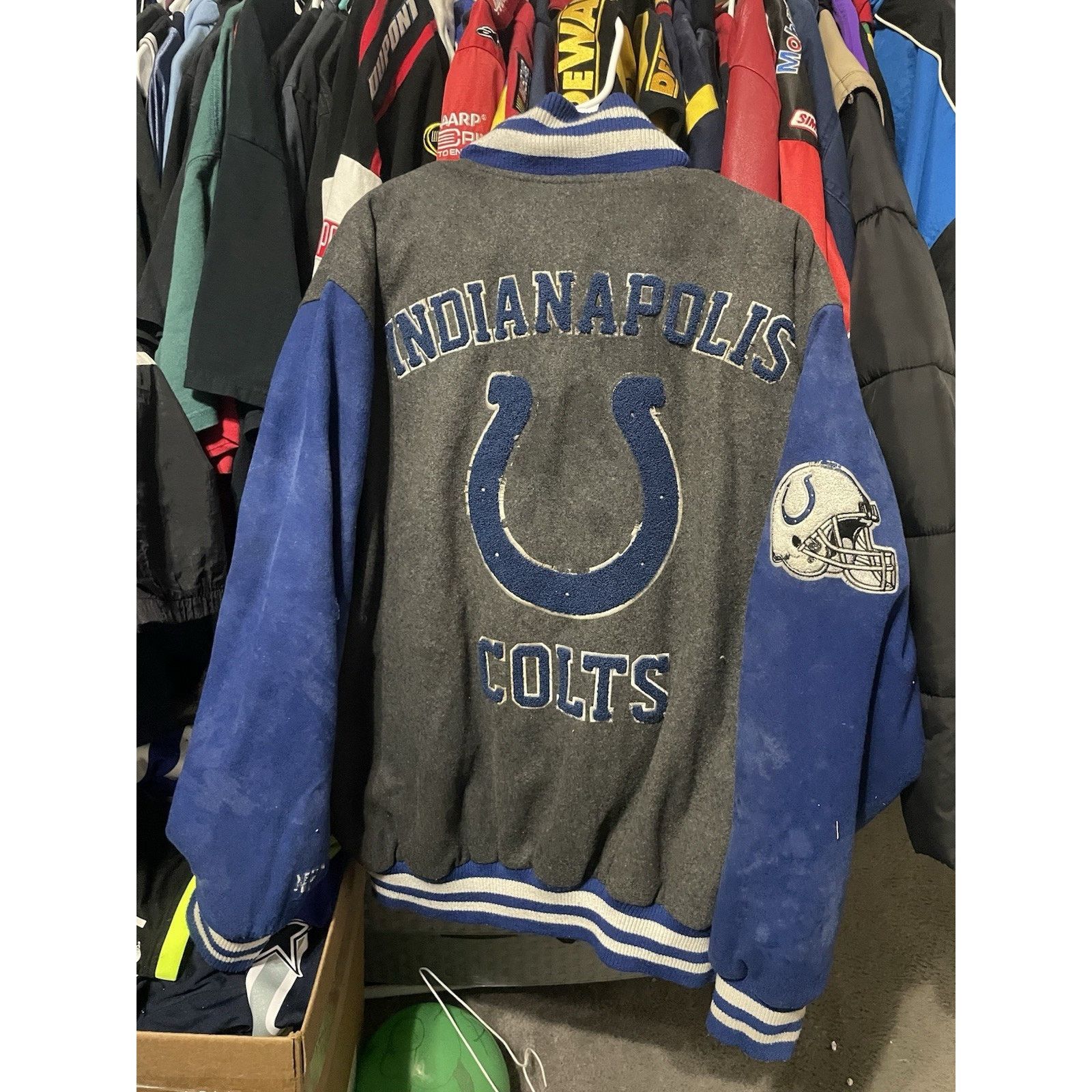 NFL Size XL-Indianapolis Colts NFL Football Jacket Apparel Coat Size US XL / EU 56 / 4 - 2 Thumbnail