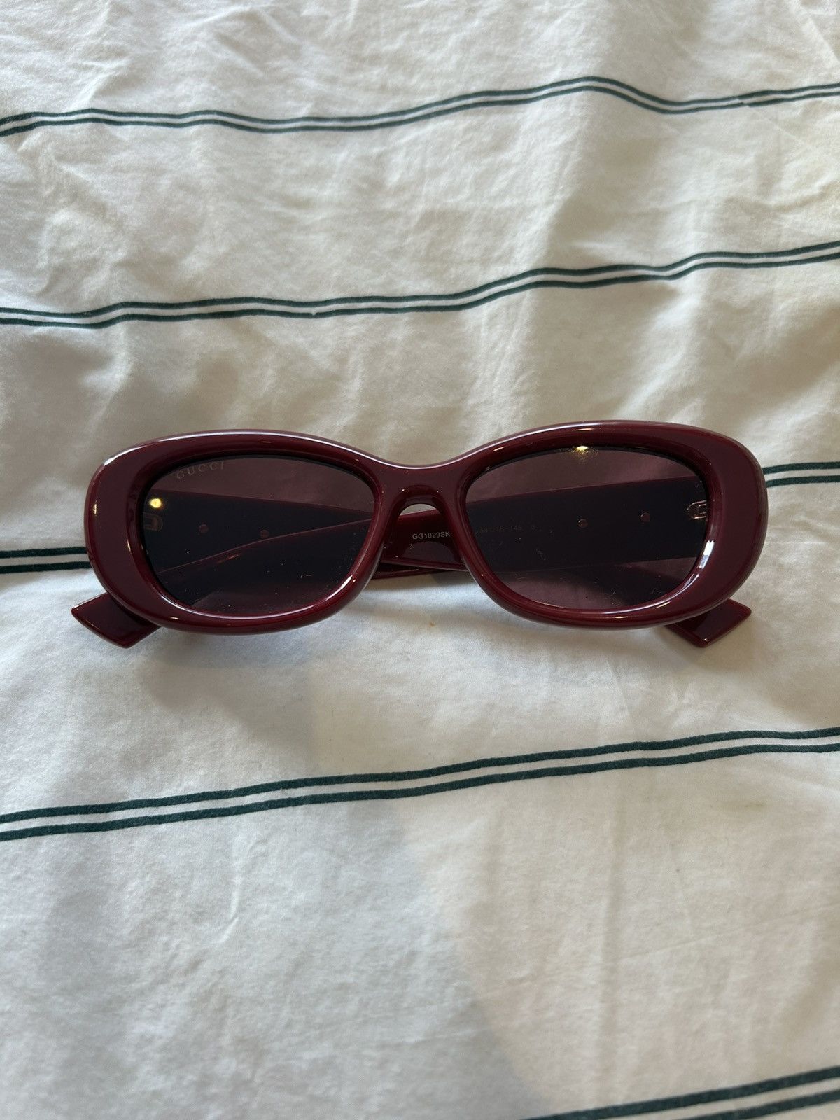 Gucci Gucci Wine Red sunglasses Size ONE SIZE - 1 Thumbnail