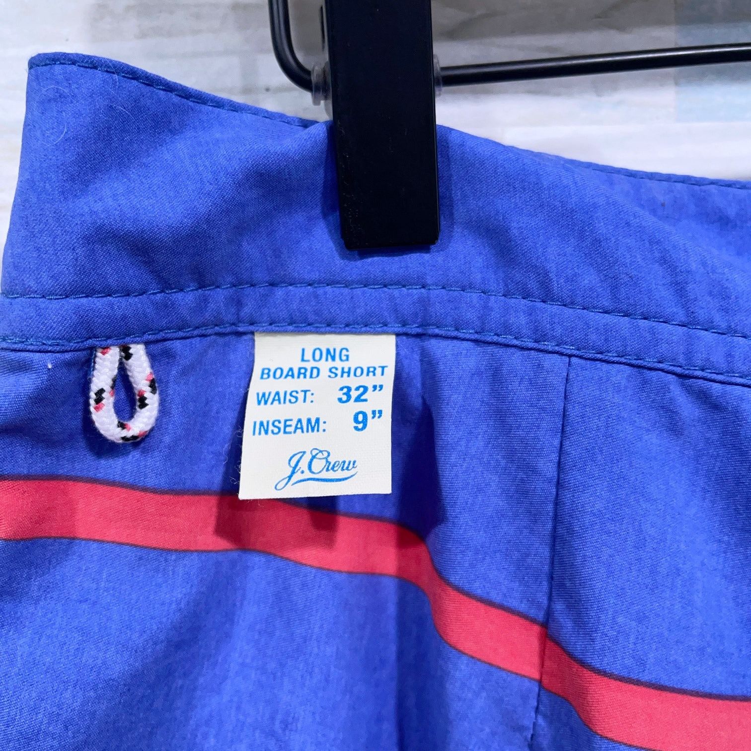 J.Crew J Crew 9" Long Board Short In Oxford Blue Stripe Swim Men 32 Size US 32 / EU 48 - 4 Thumbnail