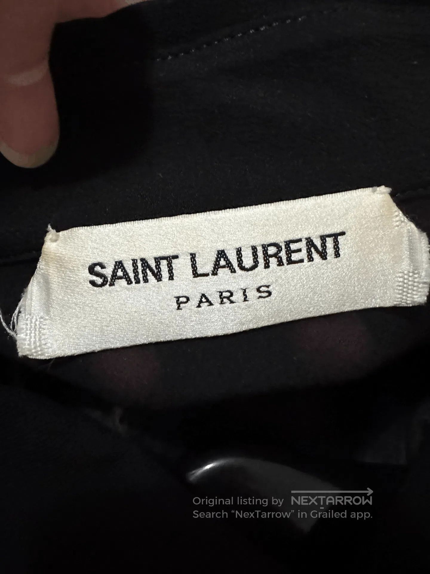 Saint Laurent Paris Saint Laurent Black Sheer Silk Shirt. Size S / US 4 / IT 40 - 6 Thumbnail