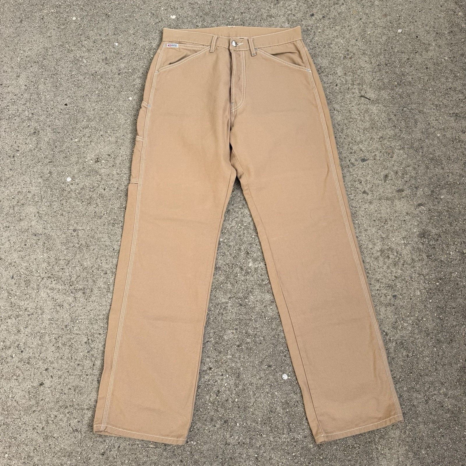Diesel × Vintage Vintage Y2K Diesel Industry Tan Carpenter Pants Sz 30 Size US 30 / EU 46 - 1 Thumbnail