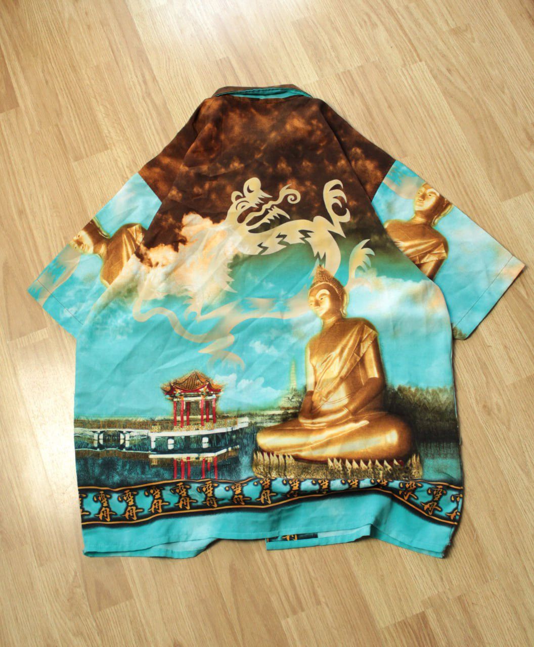 Dragonfly 🔥 Dragonfly Buddha All Over Print Mambo Versace Button Shirt Size US L / EU 52-54 / 3 - 1 Thumbnail