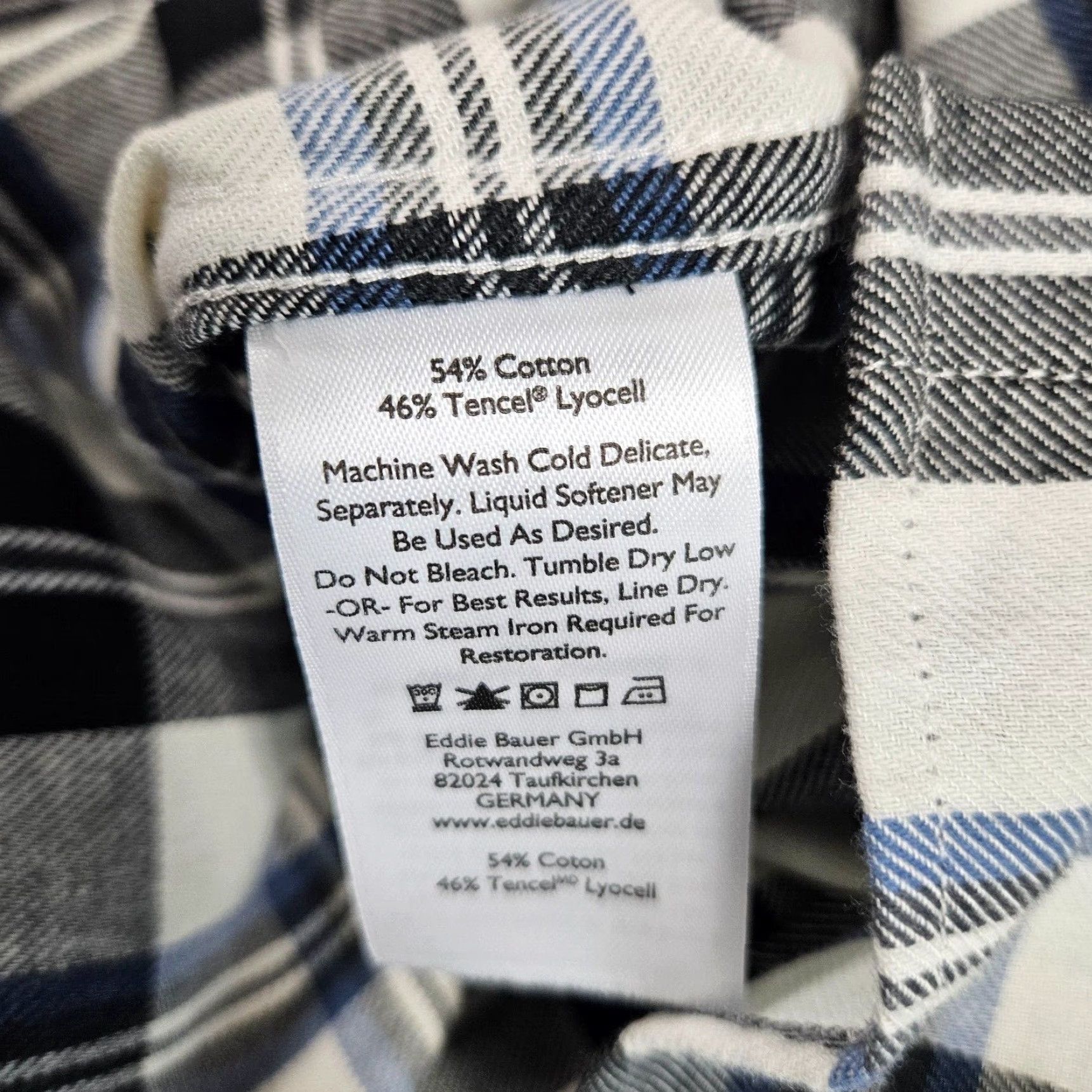 Eddie Bauer Eddie Bauer Womens Button Front Shirt XL Blue Plaid Long Sleeve Shirt Women XL Blue Plaid Button-Up Size XL / US 12-14 / IT 48-50 - 5 Thumbnail