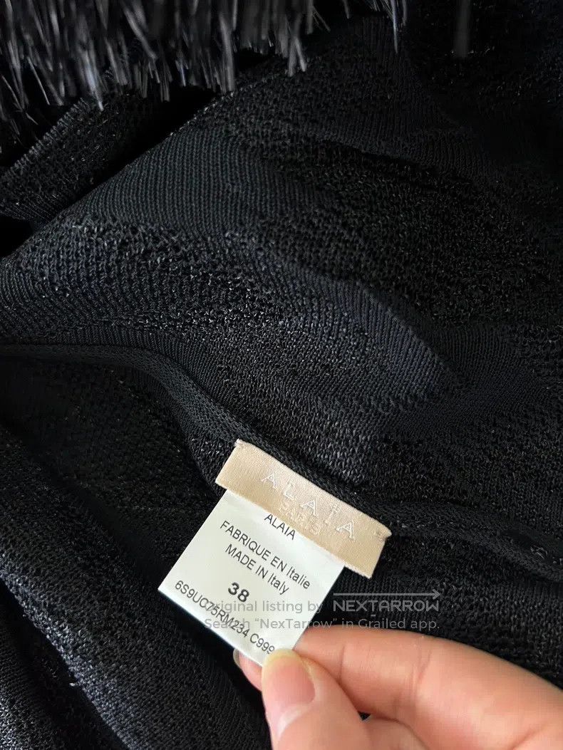 Alaia Alaia Black Fringe Knit Top Size XS / US 0-2 / IT 36-38 - 8 Thumbnail