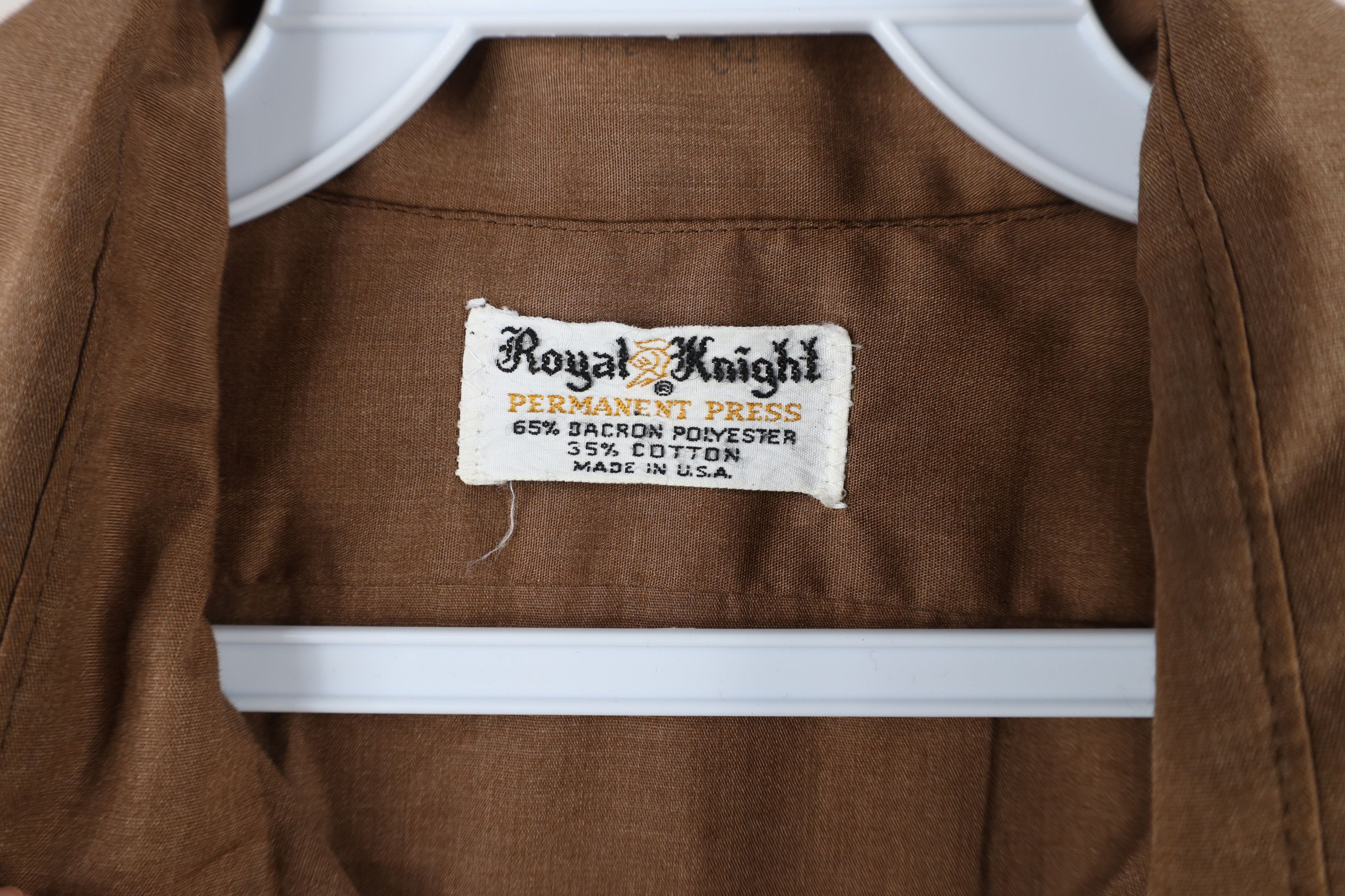 Vintage Vintage 70s Streetwear Faded Collared Button Shirt Brown USA Size US M / EU 48-50 / 2 - 8 Thumbnail