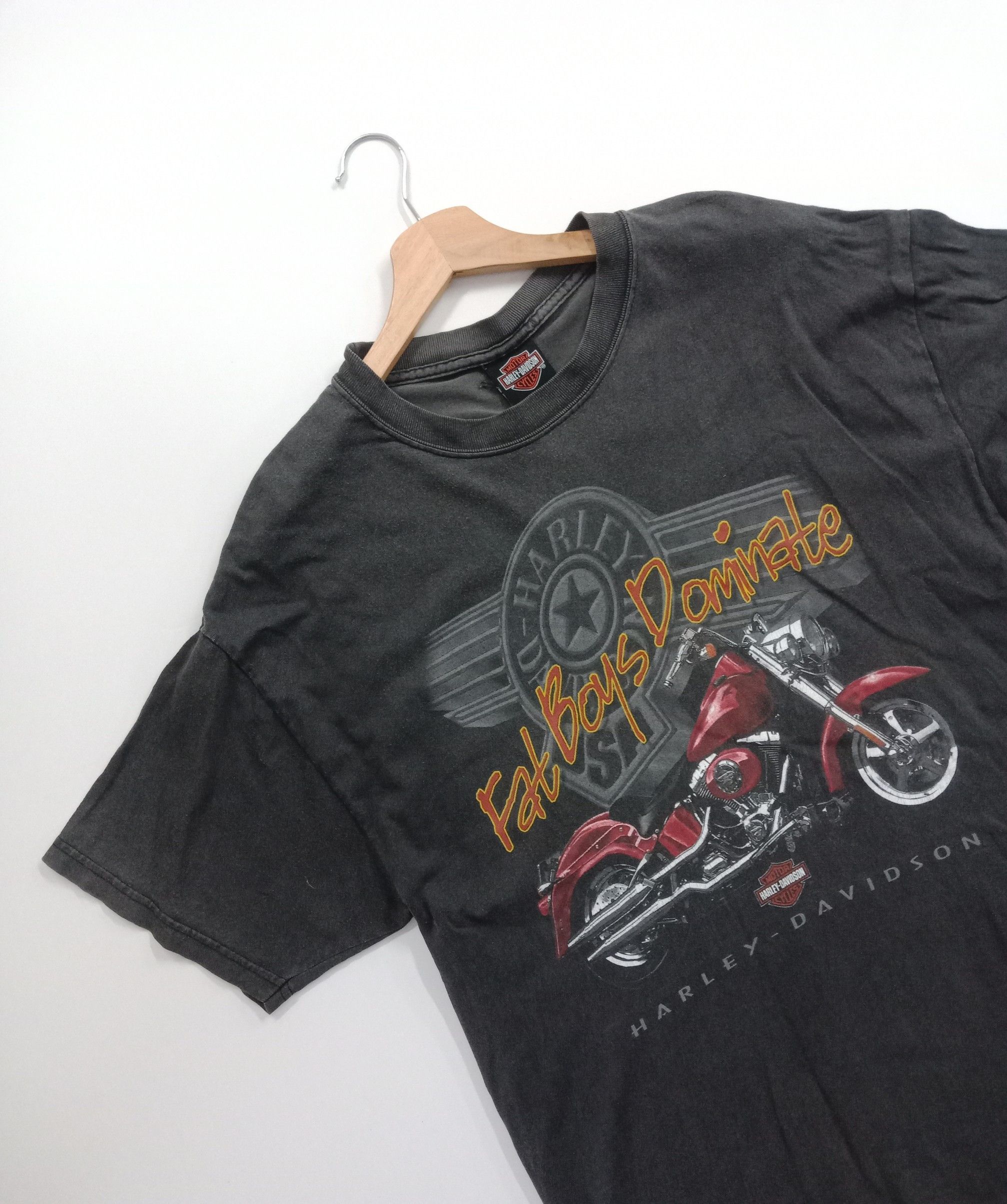Harley Davidson × Vintage Harley Davidson Fat Boys Dominate #C Size US L / EU 52-54 / 3 - 3 Thumbnail