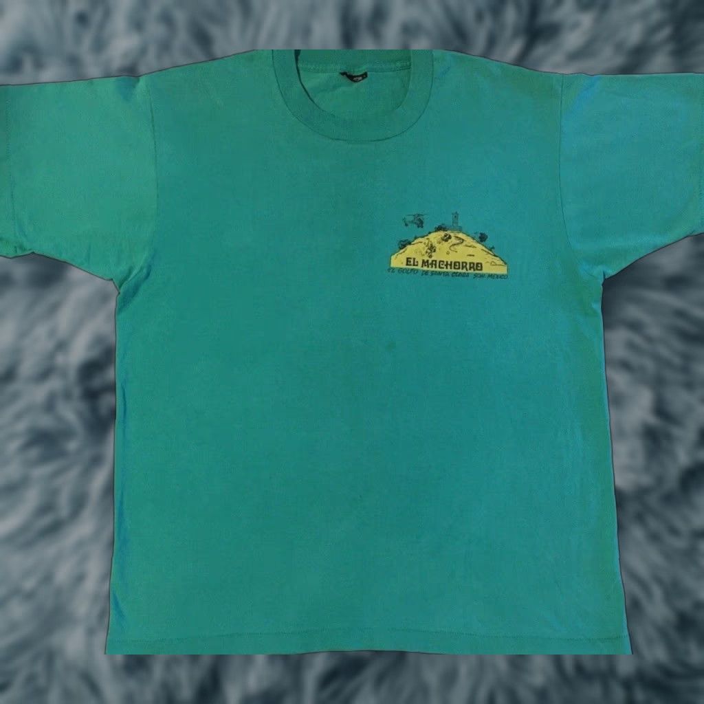 Vintage Vtg 80s Cerro El Machorro Faded Distress Mexico Shirt M Beach Surf Biker Grunge Shirt Mens M Green 90s Vintage Accessories USA Size US M / EU 48-50 / 2 - 1 Thumbnail