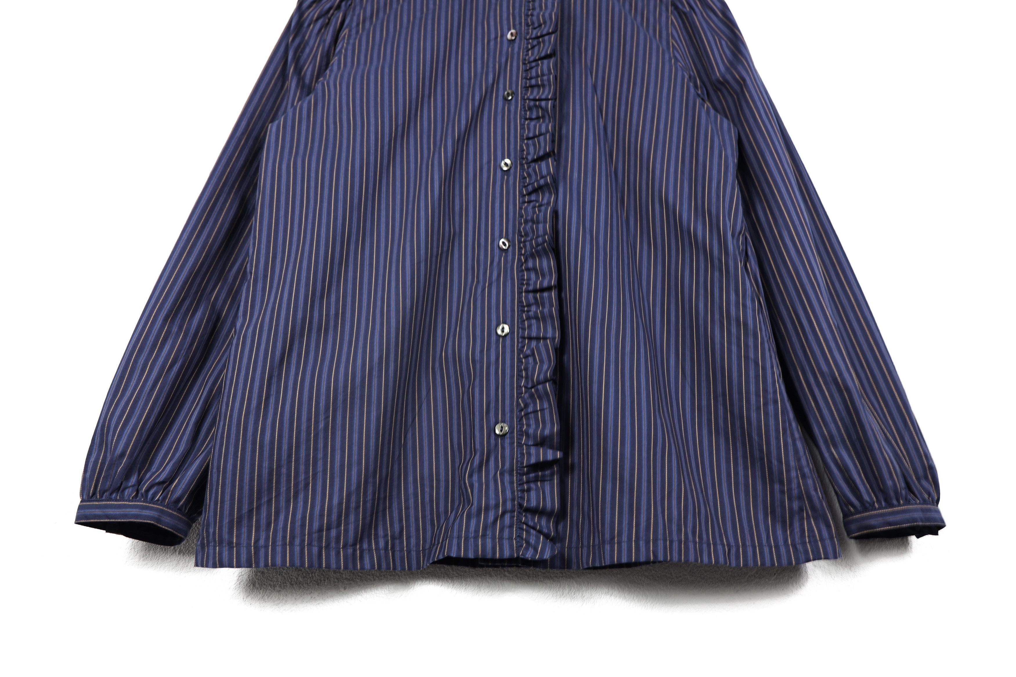 A.P.C. Womens A.P.C. Striped Ruffles Design Blouse Shirt 36 Size S / US 4 / IT 40 - 3 Thumbnail