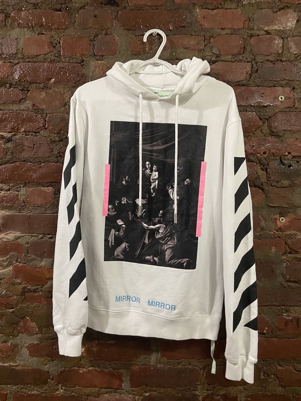 image of Off White Caravaggio ‘Mirror Mirror’ Hoodie in White, Men's (Size Small)