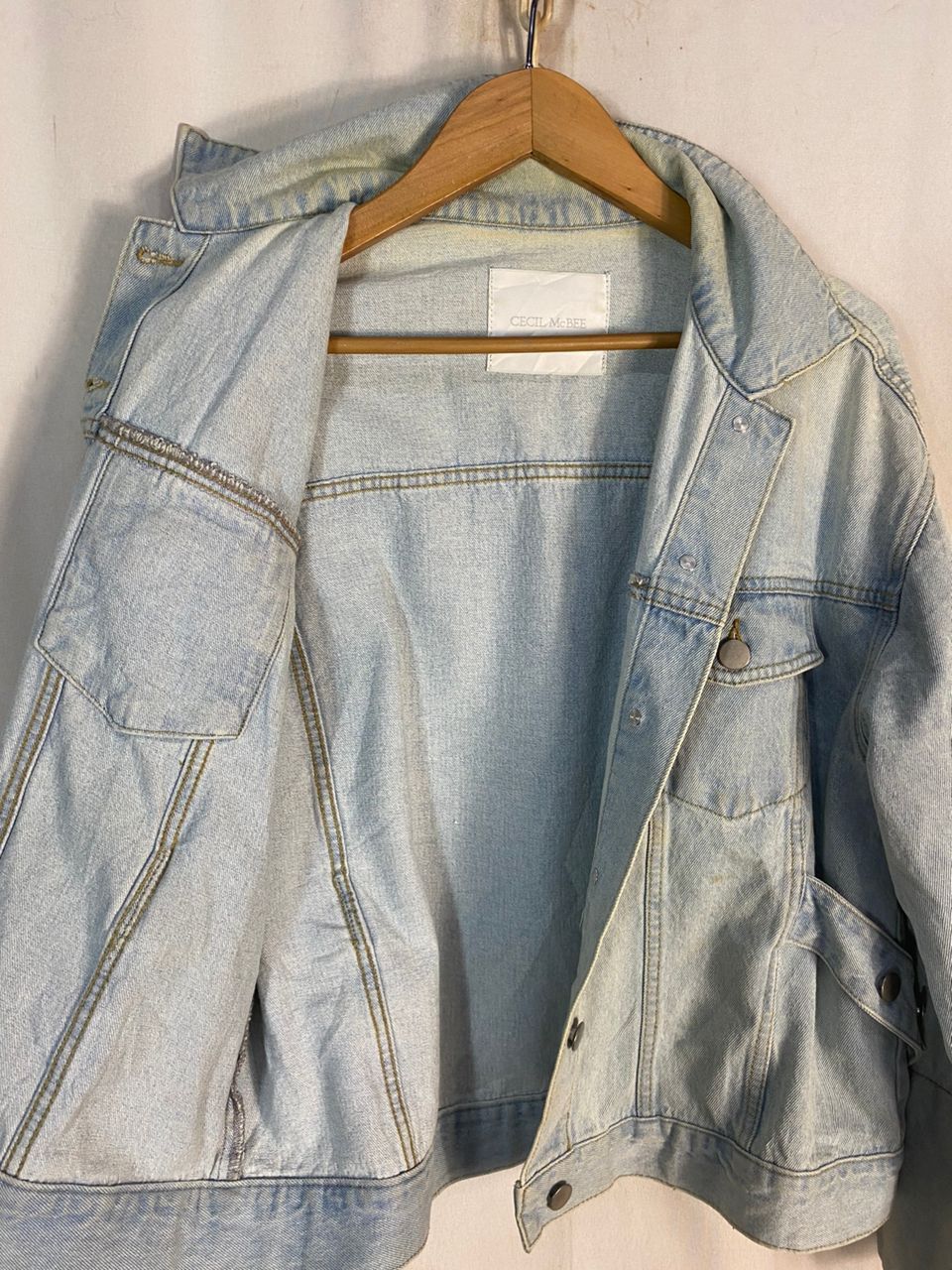 Japanese Brand Unisex🔥Cecil mc bee baggy sleeve denim jacket Size M / US 6-8 / IT 42-44 - 5 Thumbnail