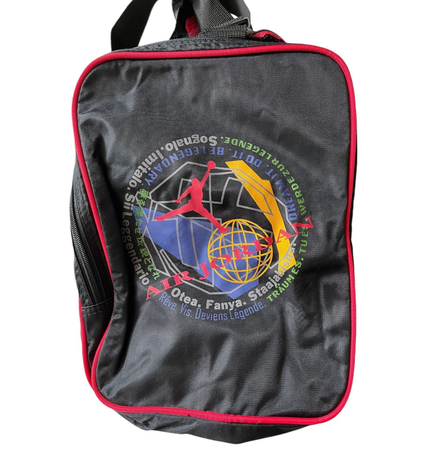 Nike Vintage Nike Air Jordan World Print Duffle Gym Thrift Bag Size ONE SIZE - 8 Thumbnail
