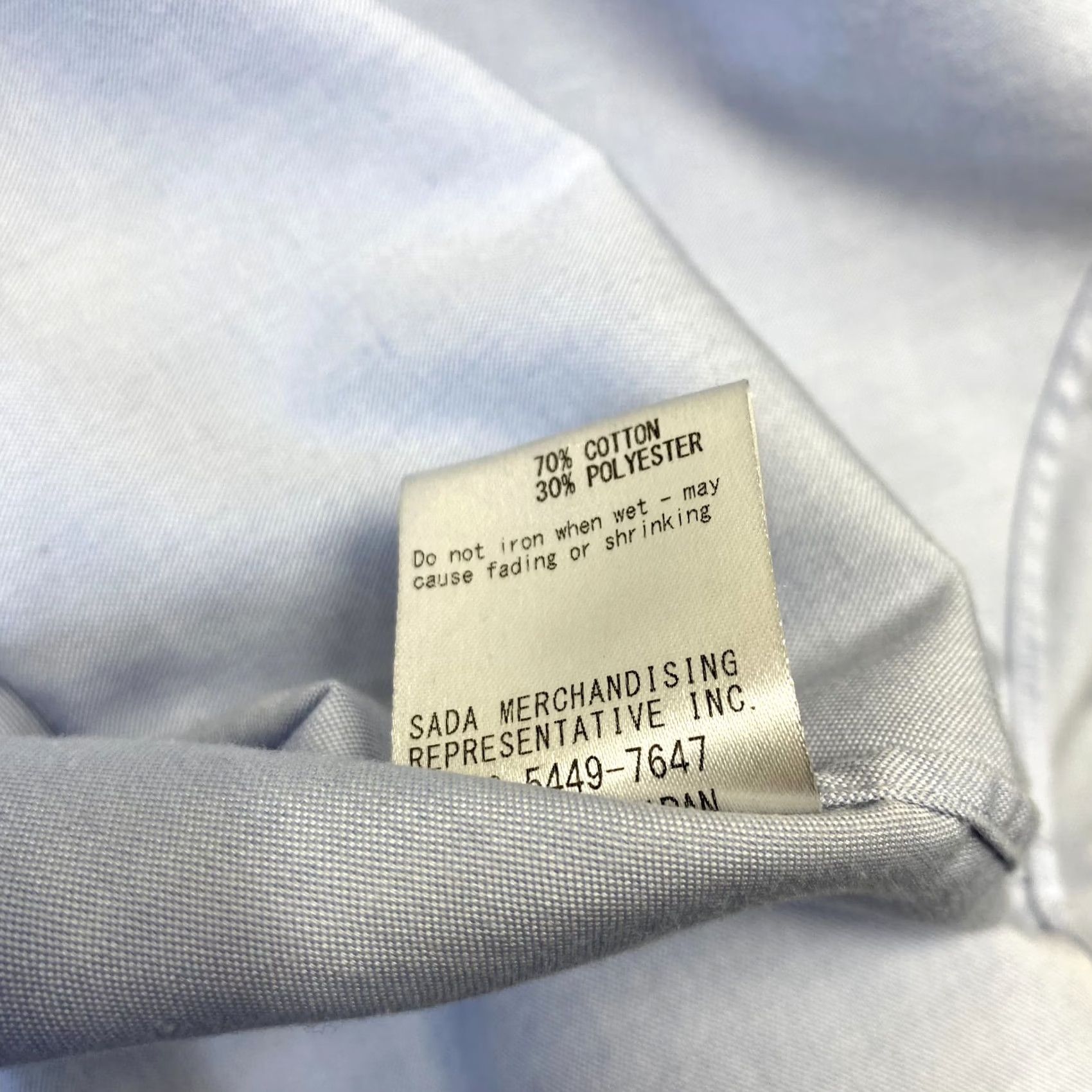 Kamakura Shirt Womens Medium 42 Blue Slim Traveler Button Up Blouse Manhattan, Women's — image 6 of 6