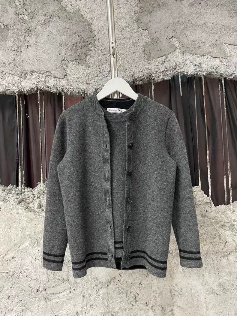 Dior Gray Wool Cardigan Two-2505