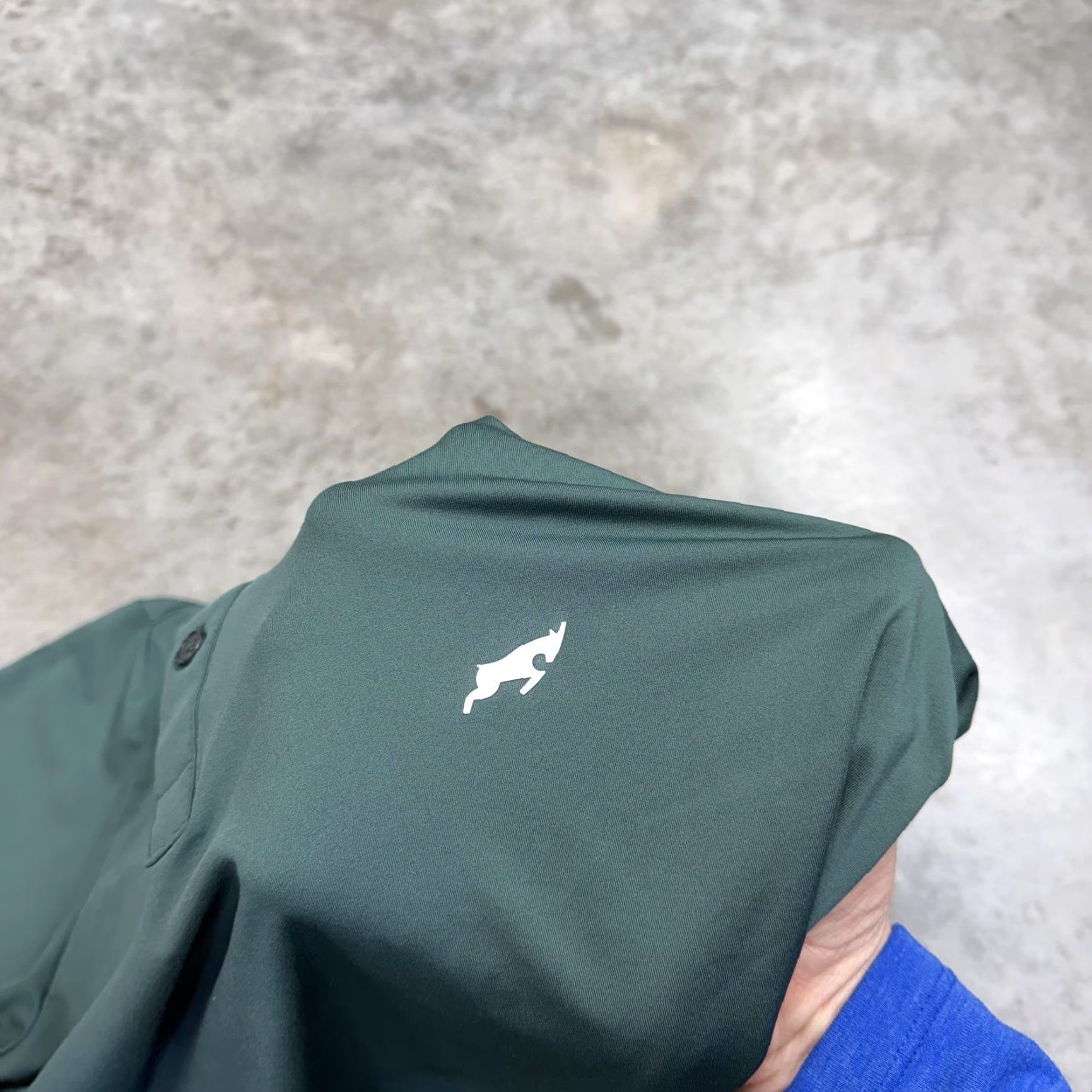 Vintage GOATLANE Polo Shirt Mens Large Green Solid Short Sleeve Golf Performance Logo Neckline Collared Size US L / EU 52-54 / 3 - 2 Thumbnail
