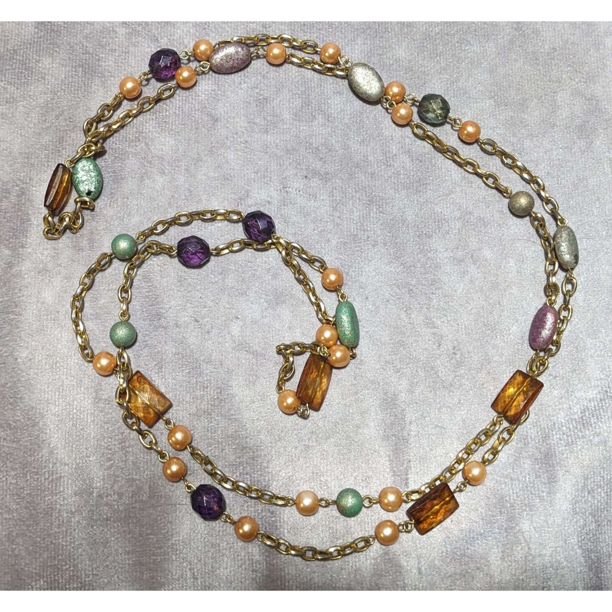 Other Bohemian Beaded Pearl Gold Chain Necklace Size ONE SIZE - 8 Thumbnail
