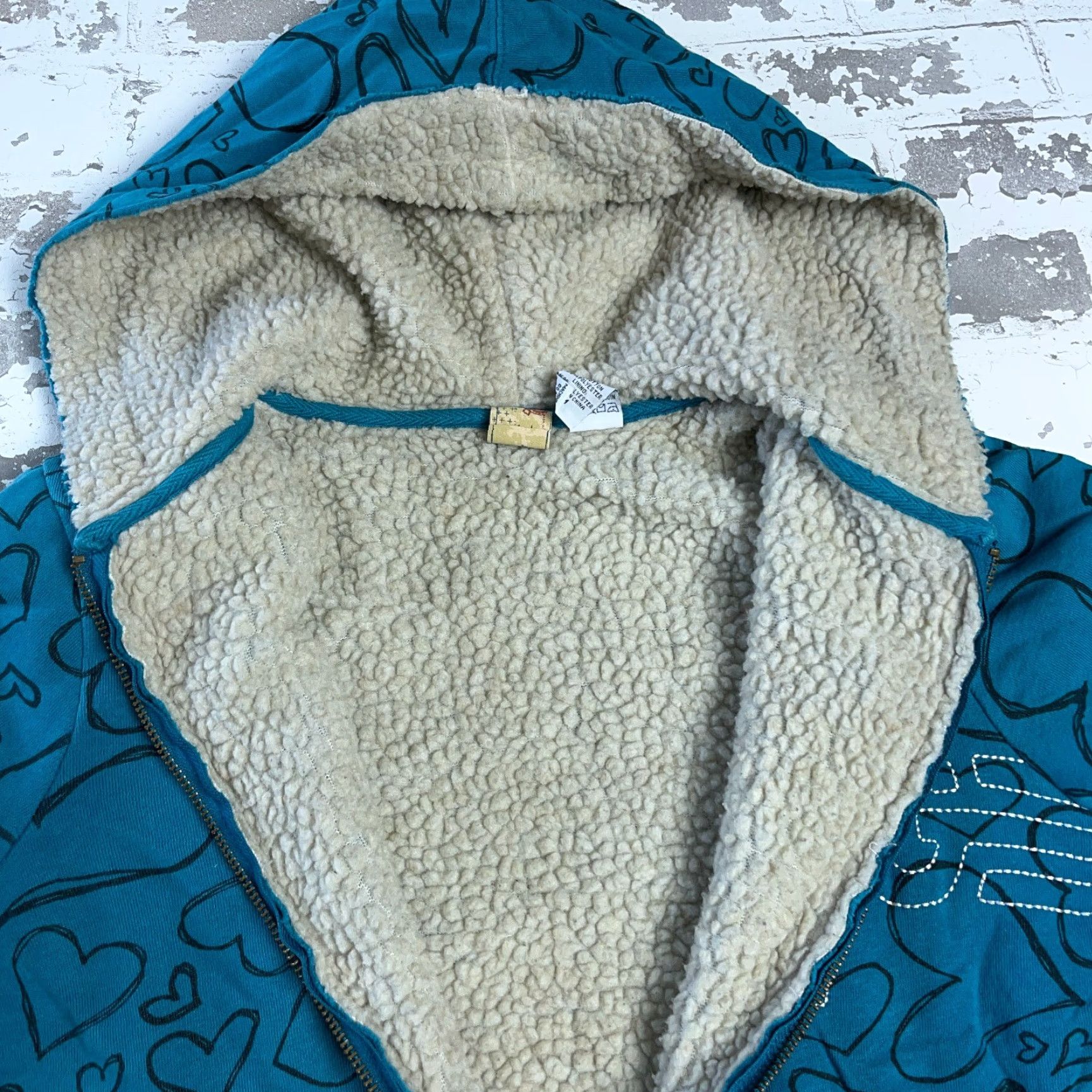 Billabong Vintage Billabong Hoodie Women M Teal Jacket Sherpa Lined Knit Hooded Full Zip Pockets Logo 90s Modern Classic Size M / US 6-8 / IT 42-44 - 5 Thumbnail