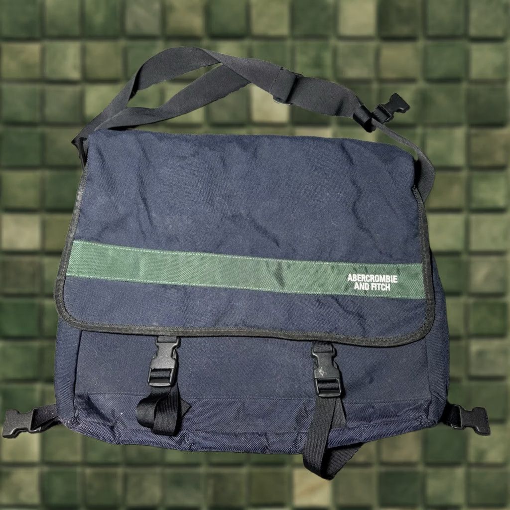 Abercrombie & Fitch Abercrombie & Fitch Vintage 90s Messenger Bag - Blue/Green Size ONE SIZE - 1 Thumbnail