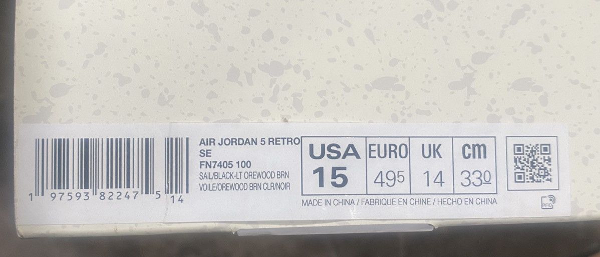 Jordan Brand Size 15 - Air Jordan 5 Retro SE Sail Size US 15 / EU 48 - 7 Thumbnail