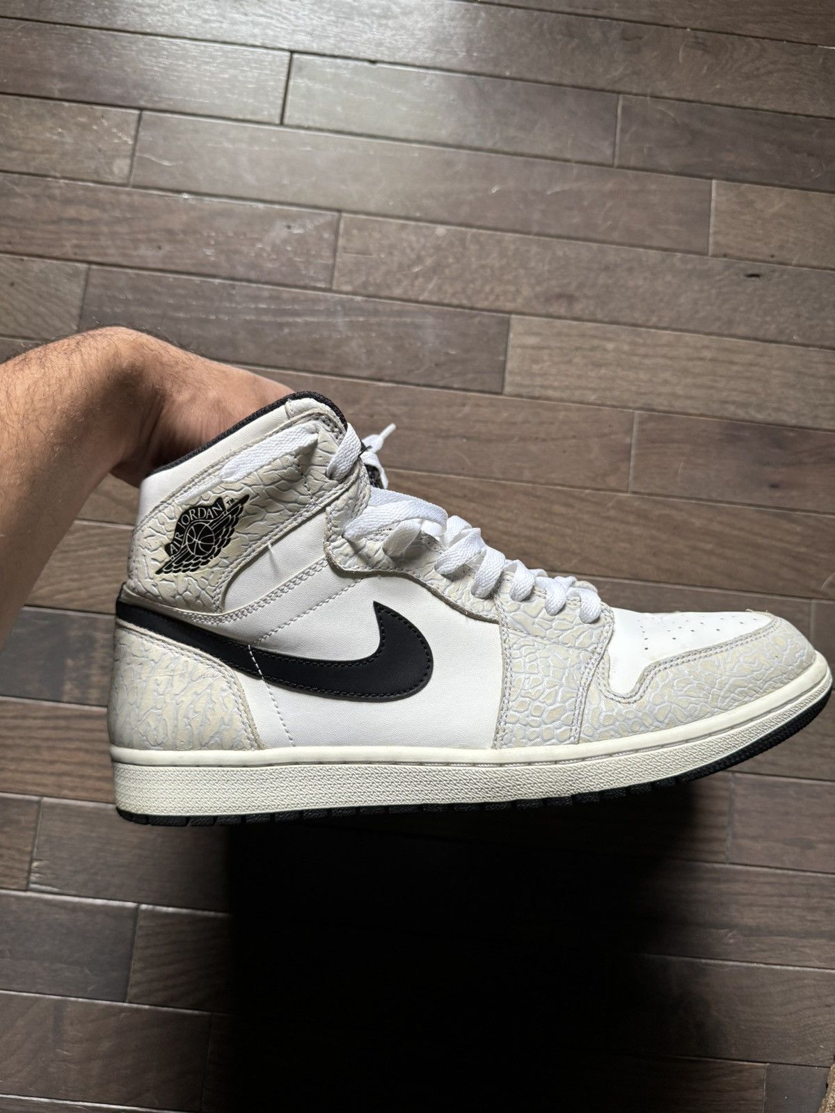 Nike Nike Air Jordan 1 Retro “White Elephants” Size US 11.5 / EU 44-45 - 7 Thumbnail