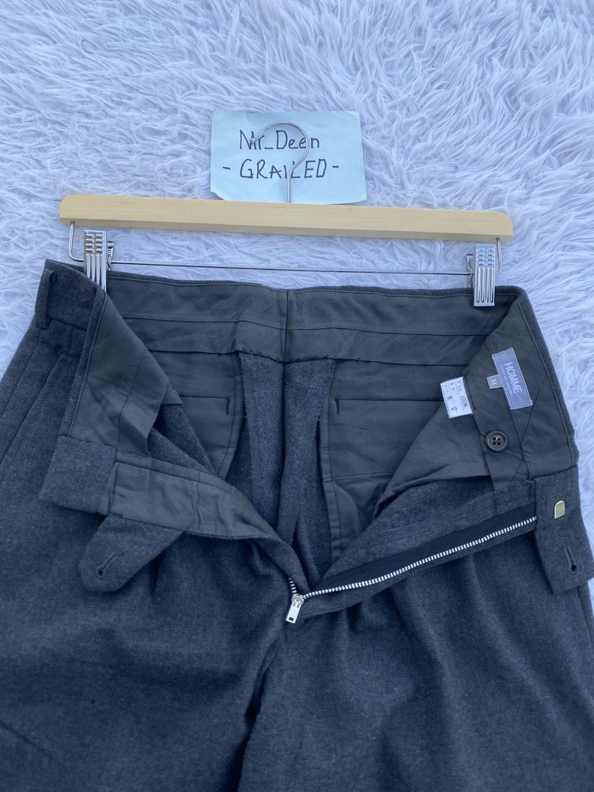 Comme des Garcons Rare Vintage Comme Des Garcons Homme Wool Pants Size US 28 / EU 44 - 10 Thumbnail