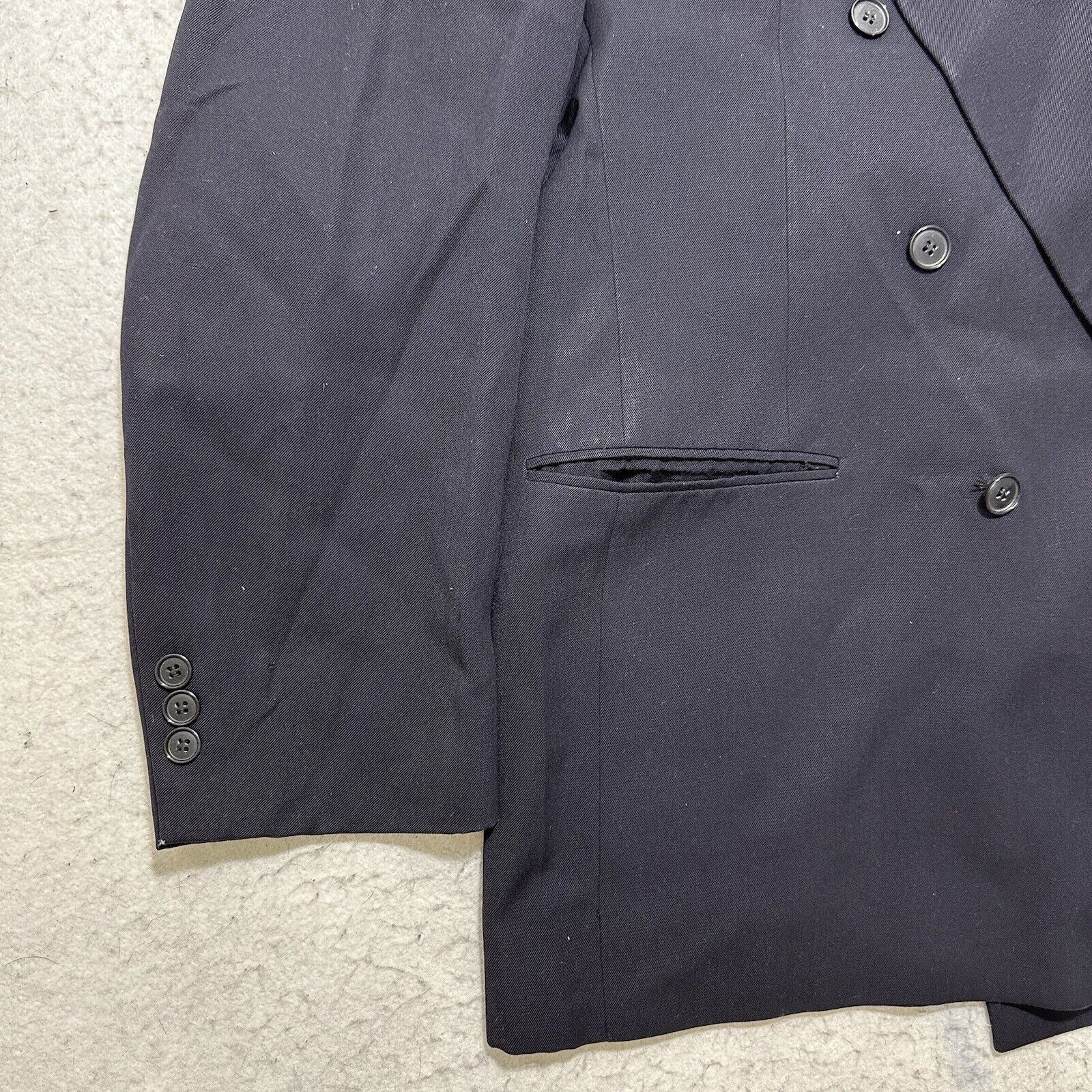 Lord & Taylor Lord & Taylor 46R Double Breasted Peak Lapel Suit Jacket USA Size 46R - 5 Thumbnail