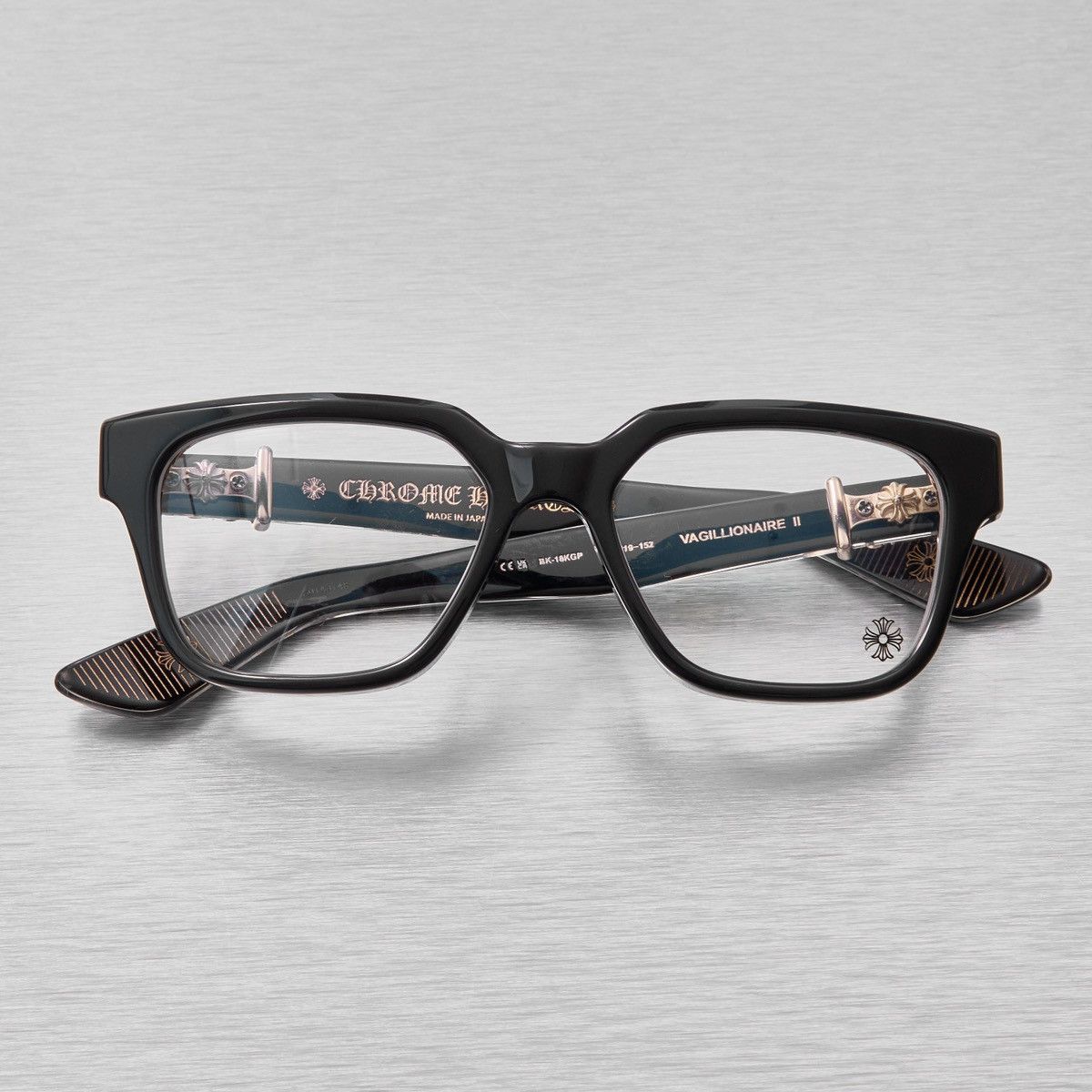 Chrome Hearts CHROME HEARTS VAGILLIONAIRE II BK -18KGP DIAMOND BOY GLASSES Size ONE SIZE - 6 Thumbnail