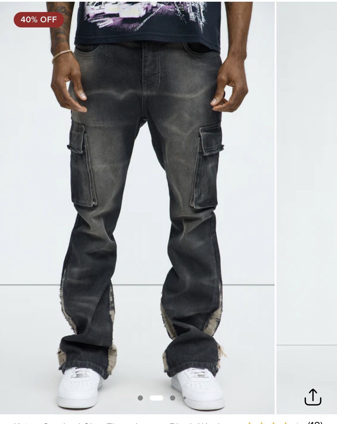 Fashion Nova Stacked flared jeans Size US 30 / EU 46 - 3 Thumbnail