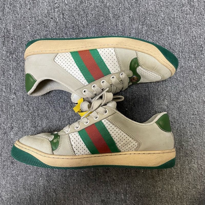Gucci Gucci Screener Vintage Sneakers in Gray Green - Size US 7.5 / EU 40-41 - 4 Thumbnail