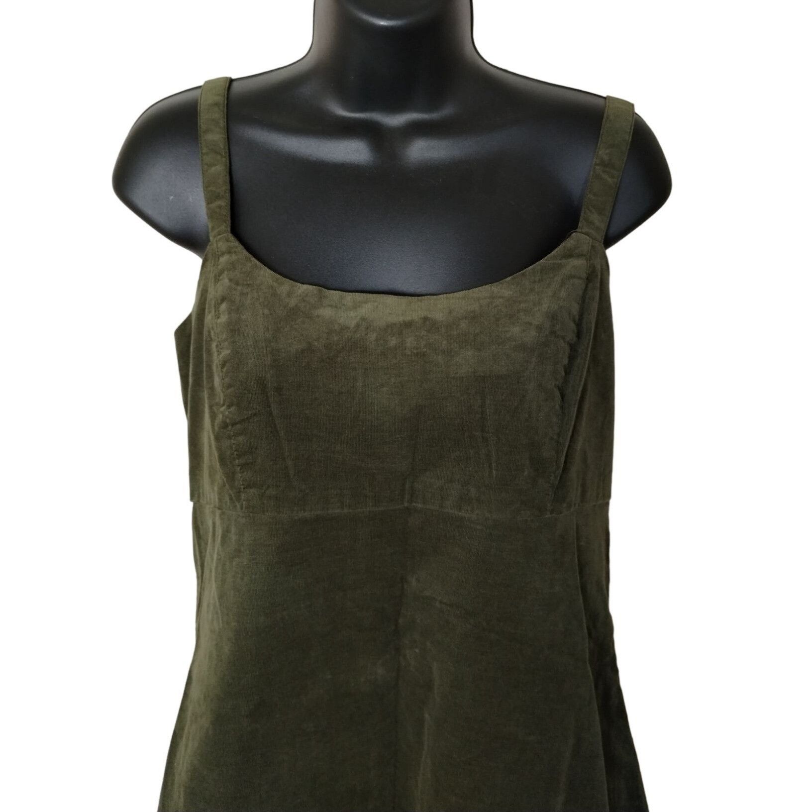 Designer Copper Key Juniors Large Forest Green Micro Corduroy Jumper Size L / US 10 / IT 46 - 3 Thumbnail