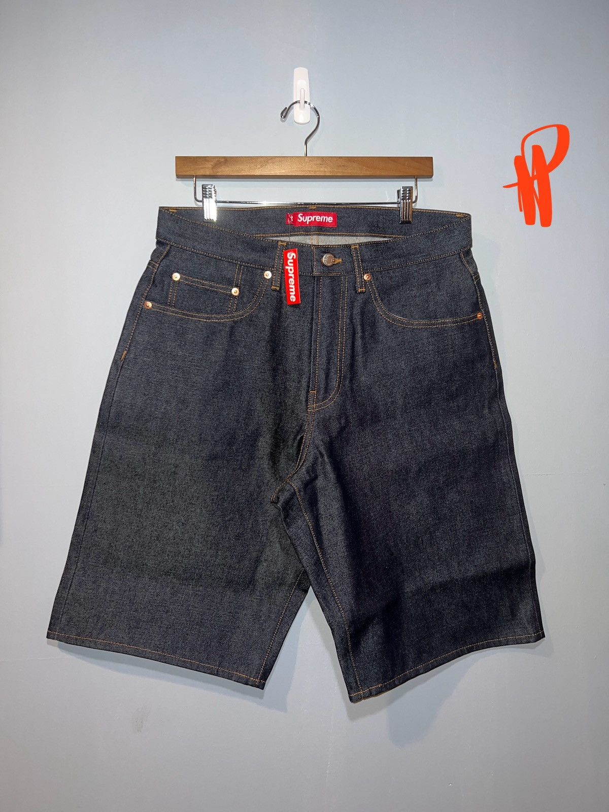 Rigid Baggy Selvedge Denim short - パンツ