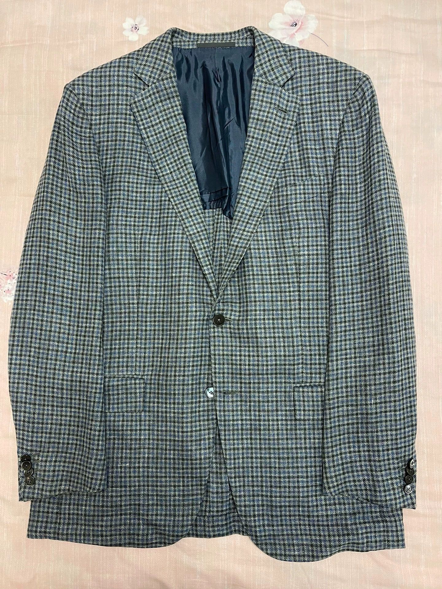 Ermenegildo Zegna Zegna regular fit suit blue check men's 52 Size 52R - 1 Thumbnail