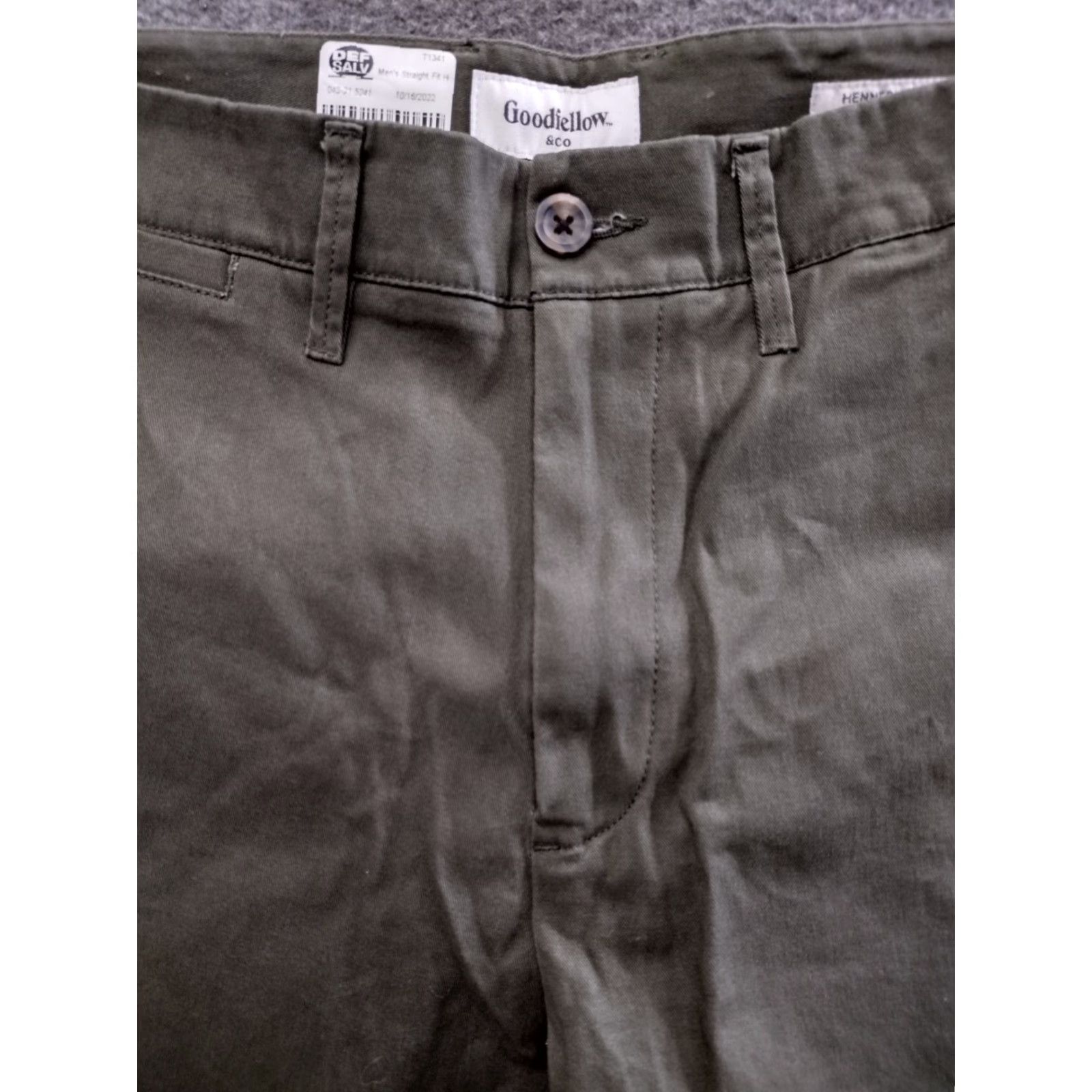 Vintage Goodfellow & Co Men’s Khaki Chino Pants 34X42 Straight Fit Vintage No N/A Size US 34 / EU 50 - 3 Thumbnail