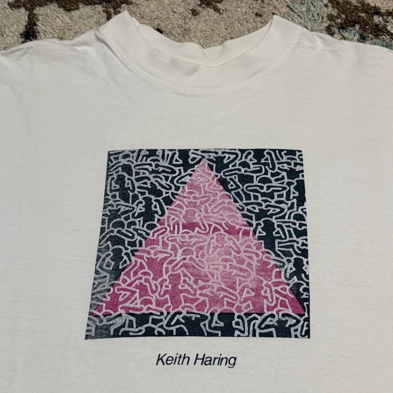 Keith Haring × Vintage Vintage 80s 90s Keith Haring Silence = Death Shirt Large Size US L / EU 52-54 / 3 - 1 Thumbnail
