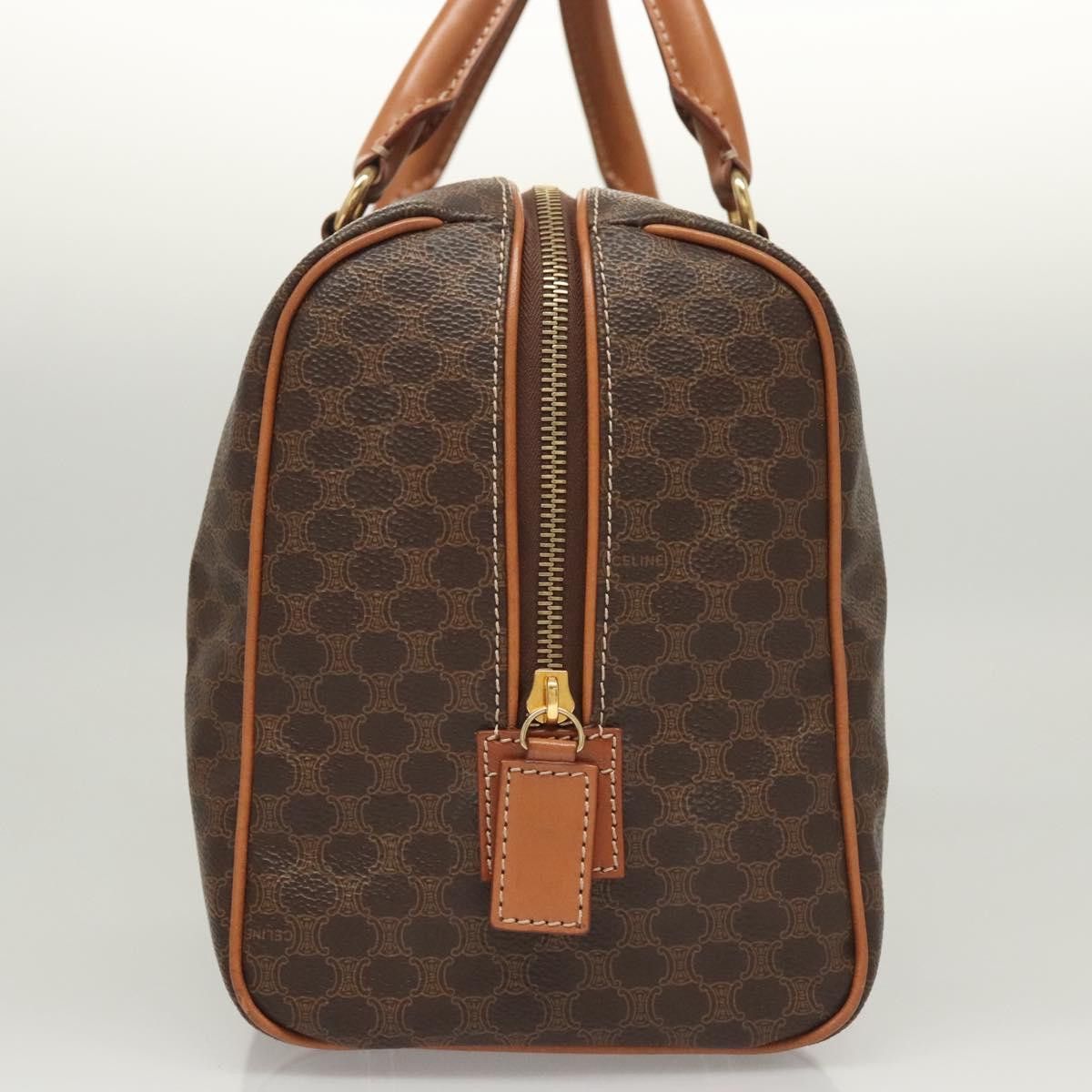 Celine CELINE Macadam Canvas Hand Bag Pvc Leather Brown Gold Size ONE SIZE - 4 Thumbnail