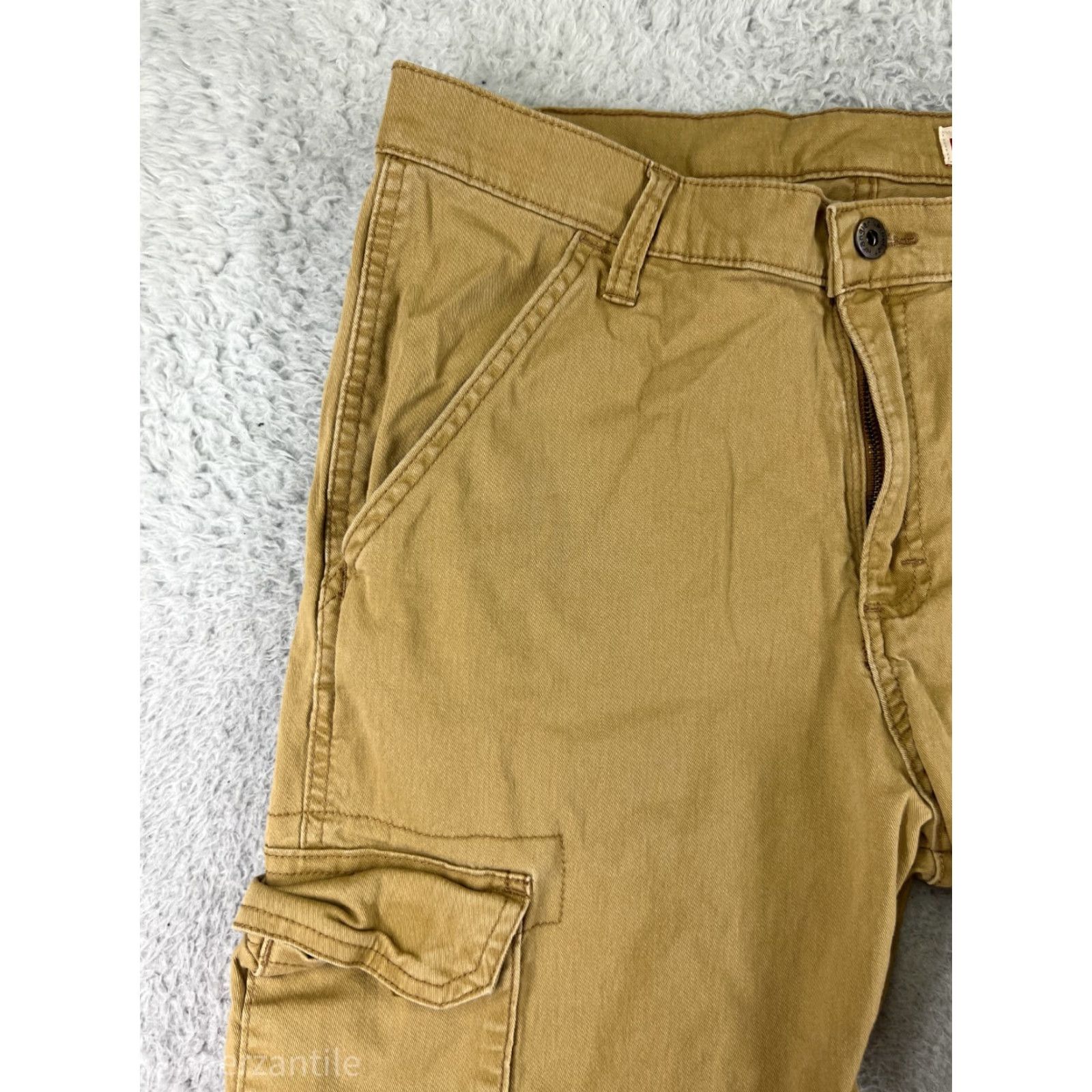 Wrangler Wrangler Pants Mens 30 Beige Khaki Casual 100% Cotton Cargo Workwear Twill Pants Size US 30 / EU 46 - 7 Thumbnail