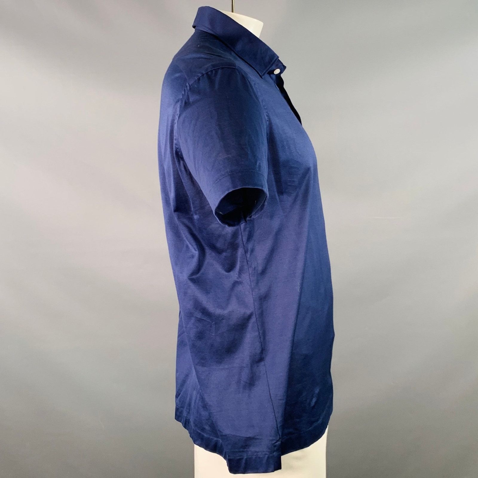 Kiton KITON Size XL Blue Cotton Half Placket Polo Size US XL / EU 56 / 4 - 2 Thumbnail