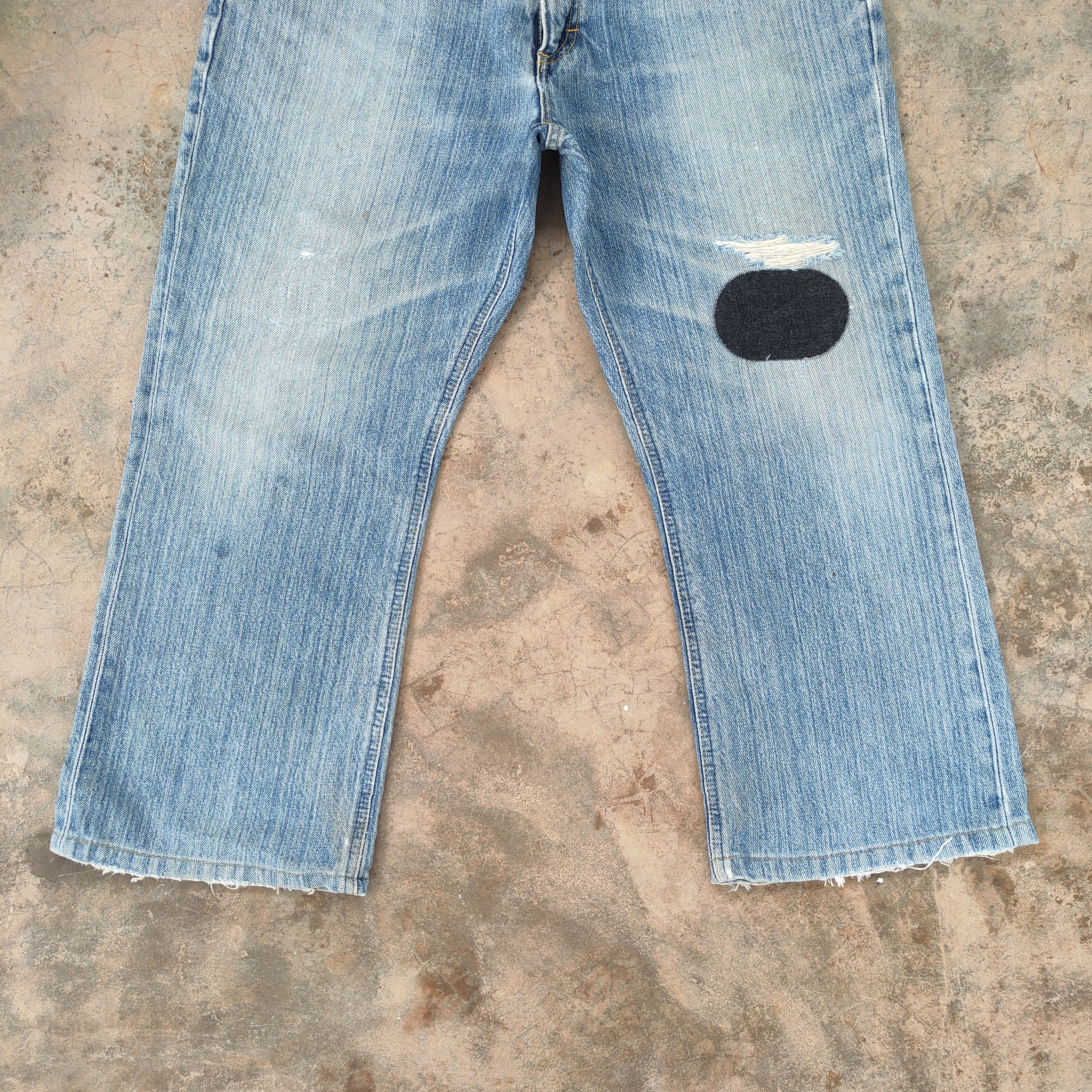 Edwin × Jean × Lee VINTAGE LEE EDWIN FADED RIPPED JEANS DENIM PANTS Size US 34 / EU 50 - 4 Thumbnail