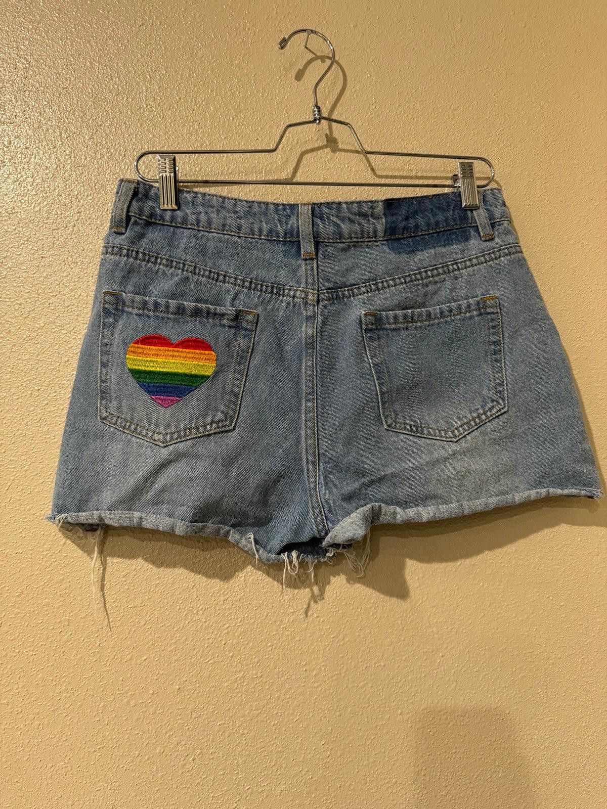 Designer Angel Kiss Denium Shorts Size 32" / US 10 / IT 46 - 2 Thumbnail