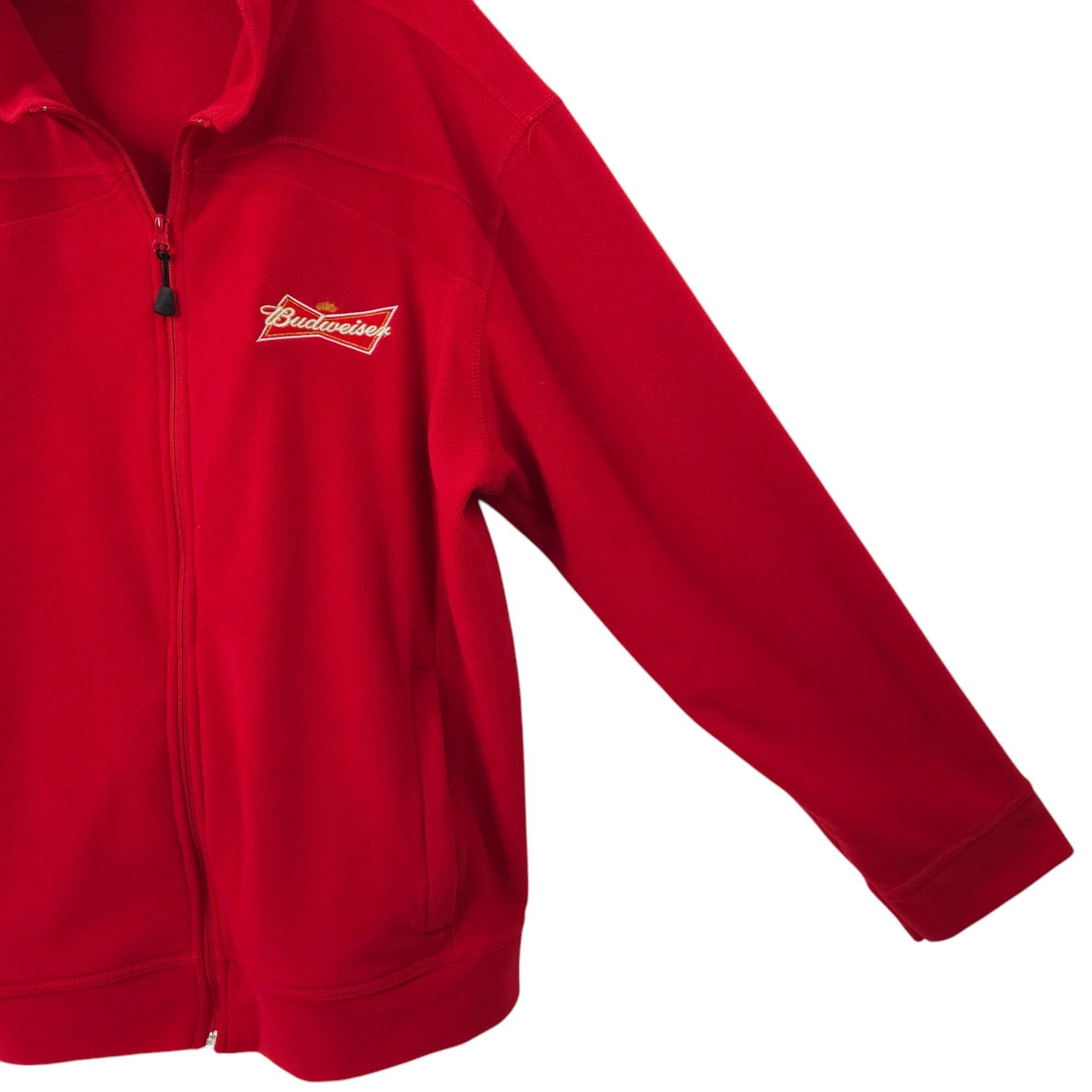 Other Budweiser Fleece Jacket Mens XL Embroidered Logo Full Zip Size US XL / EU 56 / 4 - 14 Thumbnail