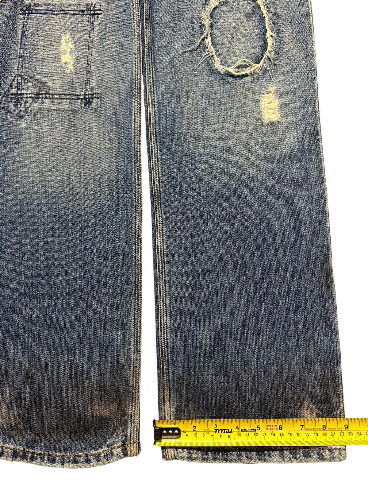 Kapital Vintage Y2K Japanese Brand Faded Wash Distress Patch Baggy Size US 32 / EU 48 - 13 Thumbnail