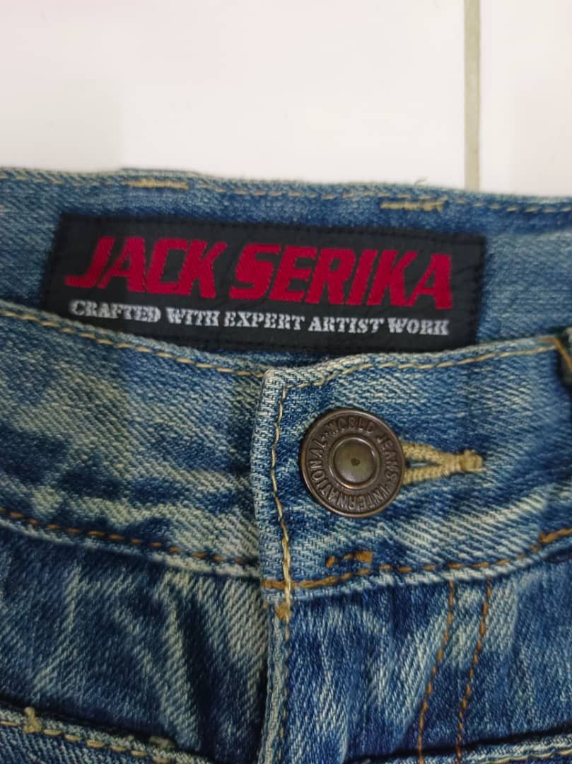 If Six Was Nine Vtg Jack Serika Double Waist Seditionaries Punk Denim Pants Size US 29 - 6 Thumbnail