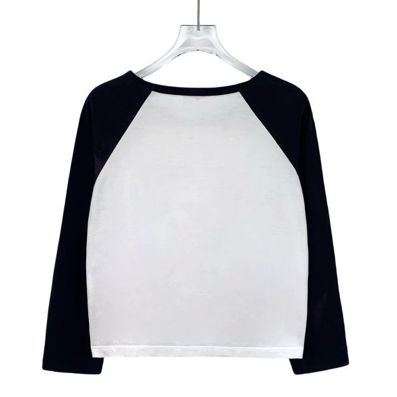 Celine Celine Color Block Logo Long Sleeve TShirt Size US XL / EU 56 / 4 - 2 Thumbnail
