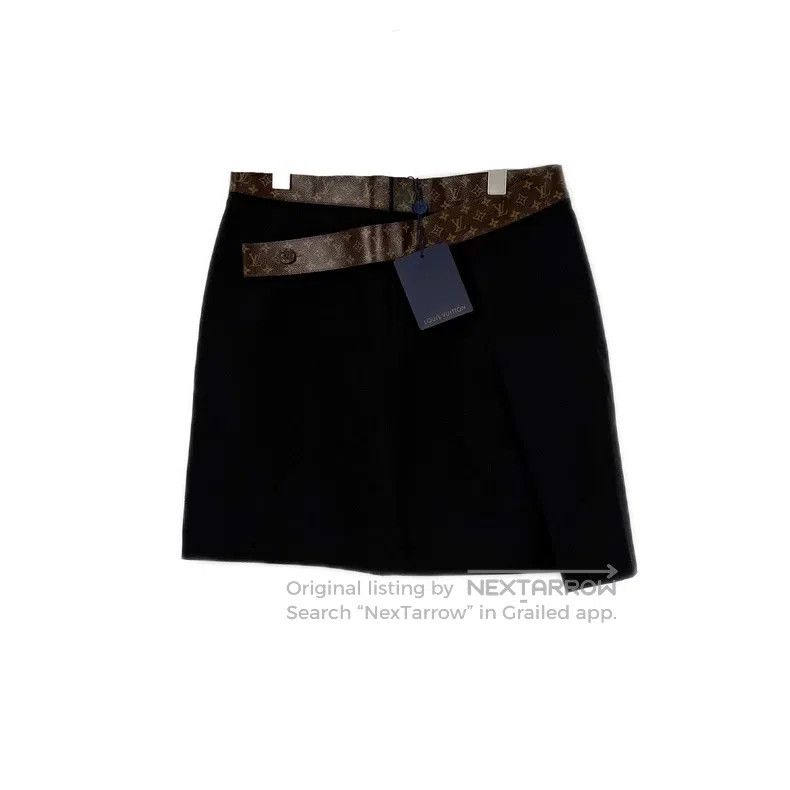 Louis Vuitton Louis Vuitton Black presbyopic full print leather belt woo Size 33" - 1 Thumbnail